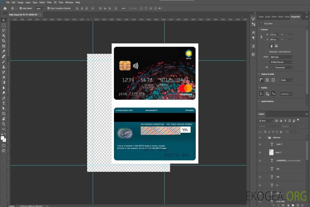 Mastercard de la banque MOVO des États-Unis template Mastercard de la banque MOVO des États-Unis template
